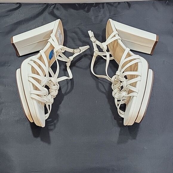 BRAND NEW CHASE+CHLOE BLOCK HEEL OPEN TOE MULTI-STRAP SANDAL G1 - Picture 12 of 14